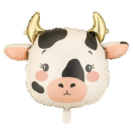 Cow Foil Balloon, White and Black, Empty, 57 cm