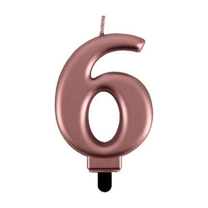 6th Anniversary Candle, Rose Gold