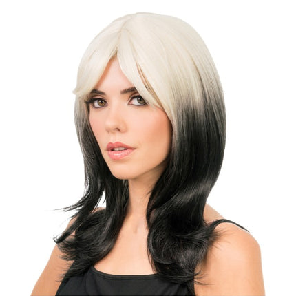 Billie Wig, Black and White, 48 cm