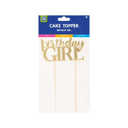 Birthday Girl Taarttopper Goud van Paper Dreams koop je bij Partywinkel