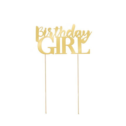 Birthday Girl Taarttopper Goud van Paper Dreams koop je bij Partywinkel