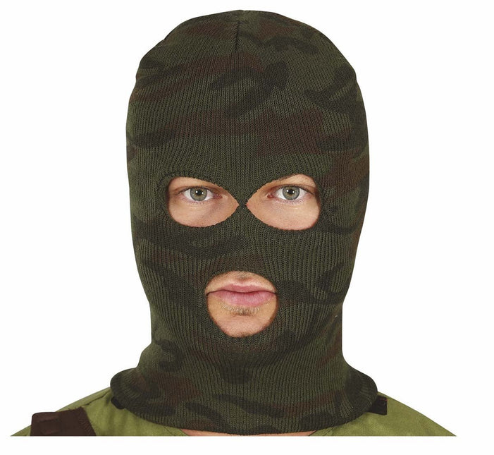 Bivakmuts Camouflage van Fiestas Guirca koop je bij Partywinkel