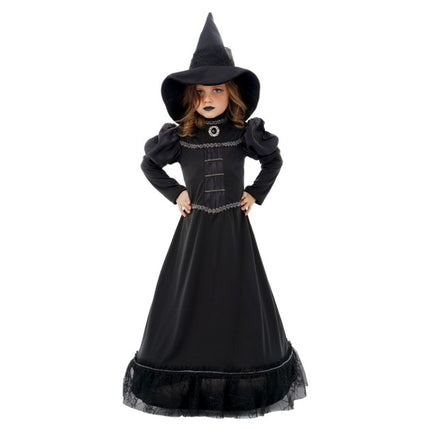 Black Witch Costume for Kids, 2-Piece Set