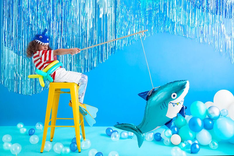 Blauw Deurgordijn 2,5m van Partydeco koop je bij Partywinkel