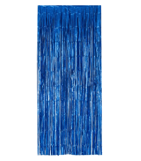 Blauw Deurgordijn Folie 2,4m van WeFiesta koop je bij Partywinkel