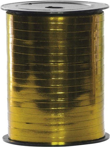 Blauw Gouden Lint 5Mm Metallic 250m van Haza Witbaard koop je bij Partywinkel