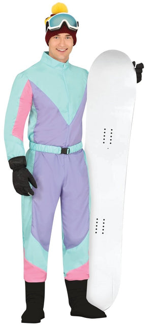 Blauw Paarse Skipak Heren van Fiestas Guirca koop je bij Partywinkel