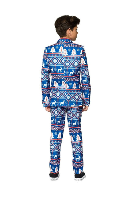 Blauw Pak Kerstmis Kind van Suitmeister koop je bij Partywinkel