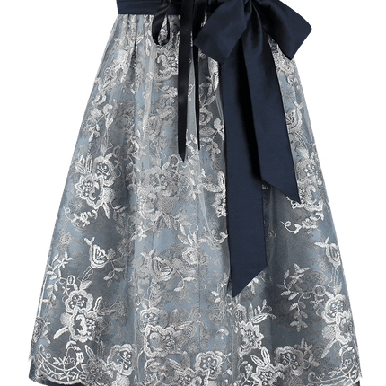 Blauw Zilveren Dirndl Jurk Oktoberfest Dames 2 Delig van Haus Huberts koop je bij Partywinkel