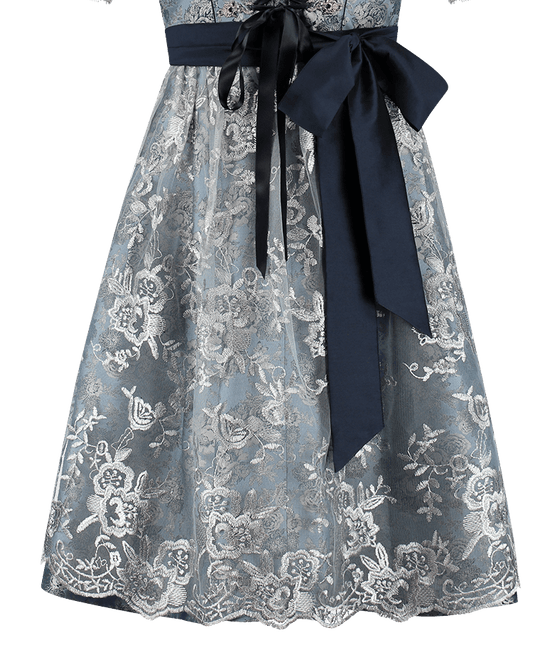 Blauw Zilveren Dirndl Jurk Oktoberfest Dames 2 Delig van Haus Huberts koop je bij Partywinkel