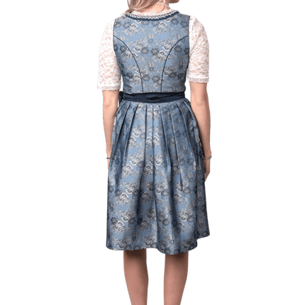 Blauw Zilveren Dirndl Jurk Oktoberfest Dames 2 Delig van Haus Huberts koop je bij Partywinkel