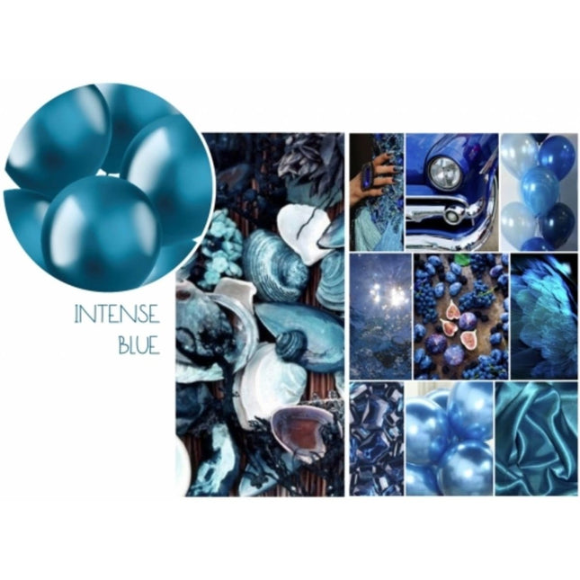 Blauwe Ballonnen Chroom 33cm 10st van Folat koop je bij Partywinkel