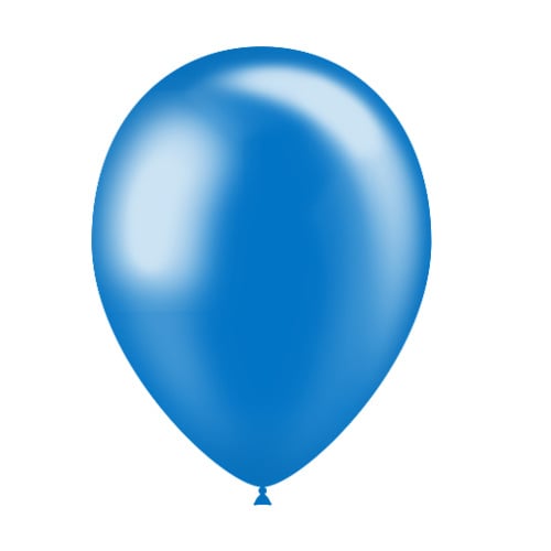 Blauwe Ballonnen Metallic 25cm 10st van Balloonia koop je bij Partywinkel
