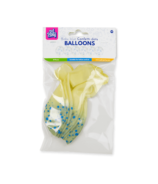 Blauwe Ballonnen Stippen 30cm 6st van Paper Dreams koop je bij Partywinkel