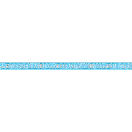 Blauwe Banner Happy Christening 3,65m van Unique koop je bij Partywinkel