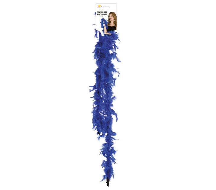 Blauwe Boa Veren 80gr van Fiestas Guirca koop je bij Partywinkel