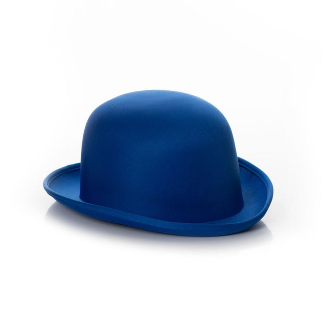 Blauwe Bolhoed Satijn van Partychimp koop je bij Partywinkel