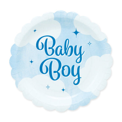 Blauwe Borden Baby Boy 19cm van WeFiesta koop je bij Partywinkel