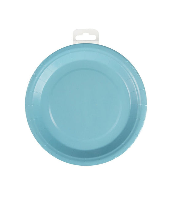 Blauwe Borden Pastel 23cm 8st van Paper Dreams koop je bij Partywinkel