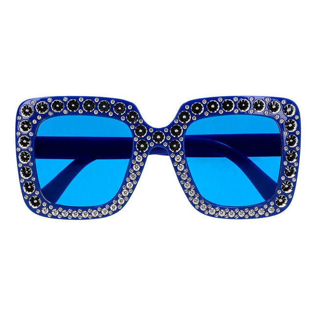 Blauwe Bril Glitters van Boland koop je bij Partywinkel