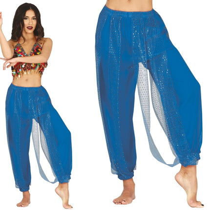 Blauwe Broek Dames Buikdanseres van Fiestas Guirca koop je bij Partywinkel