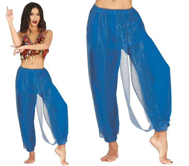 Blauwe Broek Dames Buikdanseres van Fiestas Guirca koop je bij Partywinkel