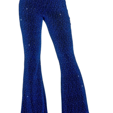 Blauwe Broek Dames Flared Glitter van Wilbers & Wilbers koop je bij Partywinkel