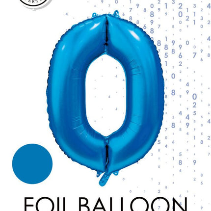 Blauwe Cijfer Ballon 0 Jaar Glans 86cm van WeFiesta koop je bij Partywinkel