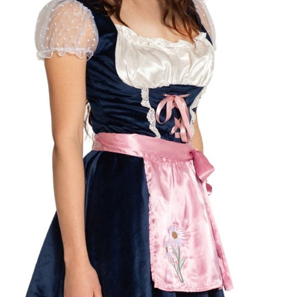 Blauwe Dirndl Jurk Oktoberfest Lily van Partychimp koop je bij Partywinkel