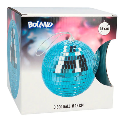 Blauwe Discobal 15cm van Boland koop je bij Partywinkel