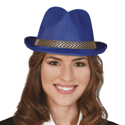 Blauwe Gangster Hoed van Fiestas Guirca koop je bij Partywinkel