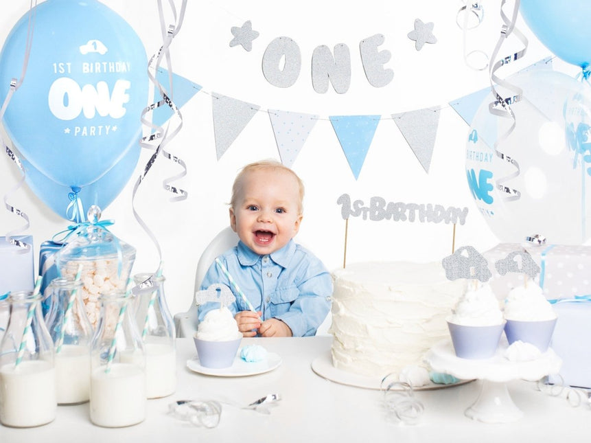 Blauwe Gouden Slingers 1,3m van Partydeco koop je bij Partywinkel