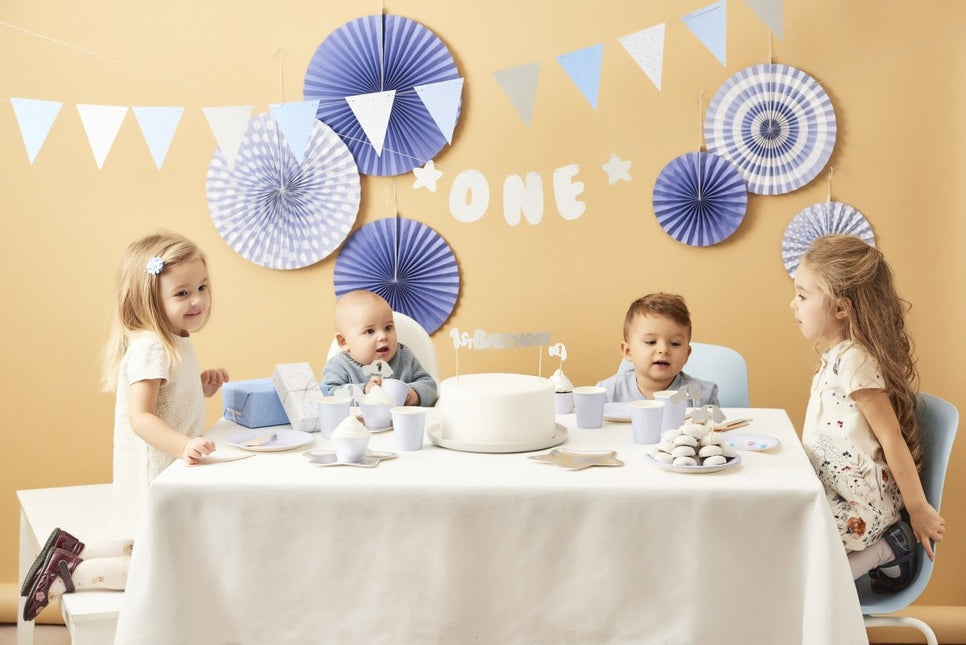 Blauwe Gouden Slingers 1,3m van Partydeco koop je bij Partywinkel