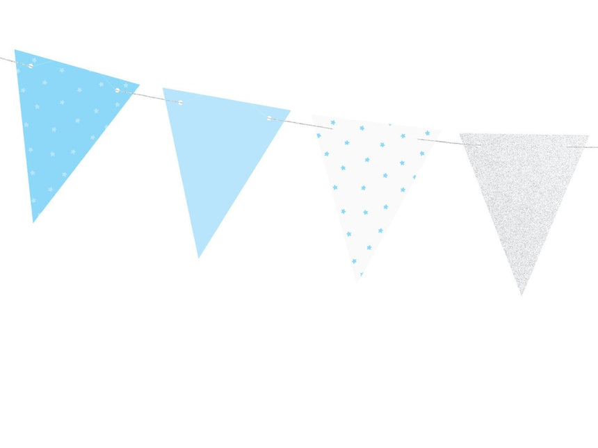 Blauwe Gouden Slingers 1,3m van Partydeco koop je bij Partywinkel