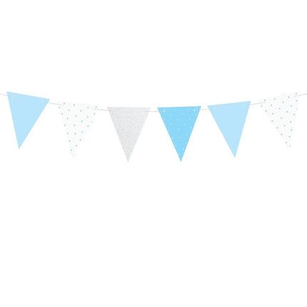 Blauwe Gouden Slingers 1,3m van Partydeco koop je bij Partywinkel