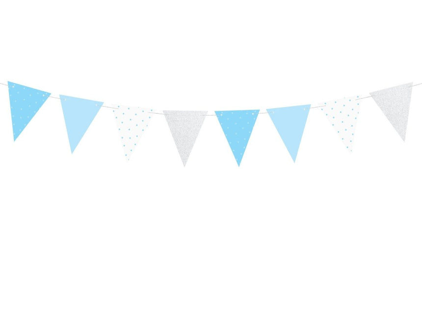 Blauwe Gouden Slingers 1,3m van Partydeco koop je bij Partywinkel