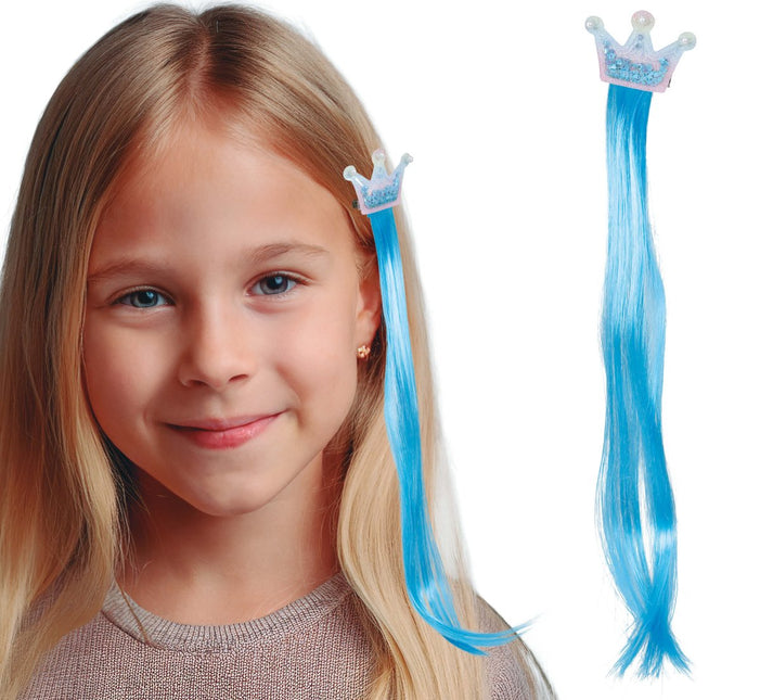 Blauwe Hair Extension Kroon 35cm van Fiestas Guirca koop je bij Partywinkel