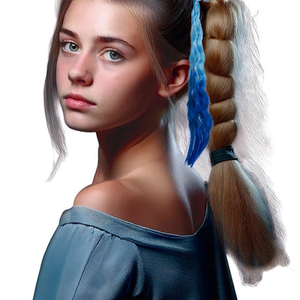 Blauwe Hair Extension Vlinder 35cm van Fiestas Guirca koop je bij Partywinkel