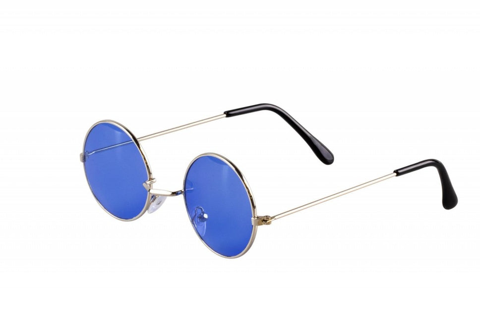 Blauwe Hippie Bril John van Wilbers & Wilbers koop je bij Partywinkel