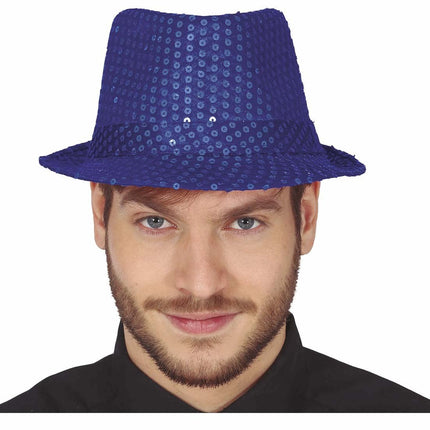 Blauwe Hoed Glitter van Fiestas Guirca koop je bij Partywinkel