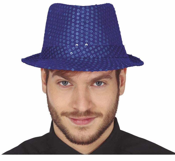 Blauwe Hoed Glitter van Fiestas Guirca koop je bij Partywinkel