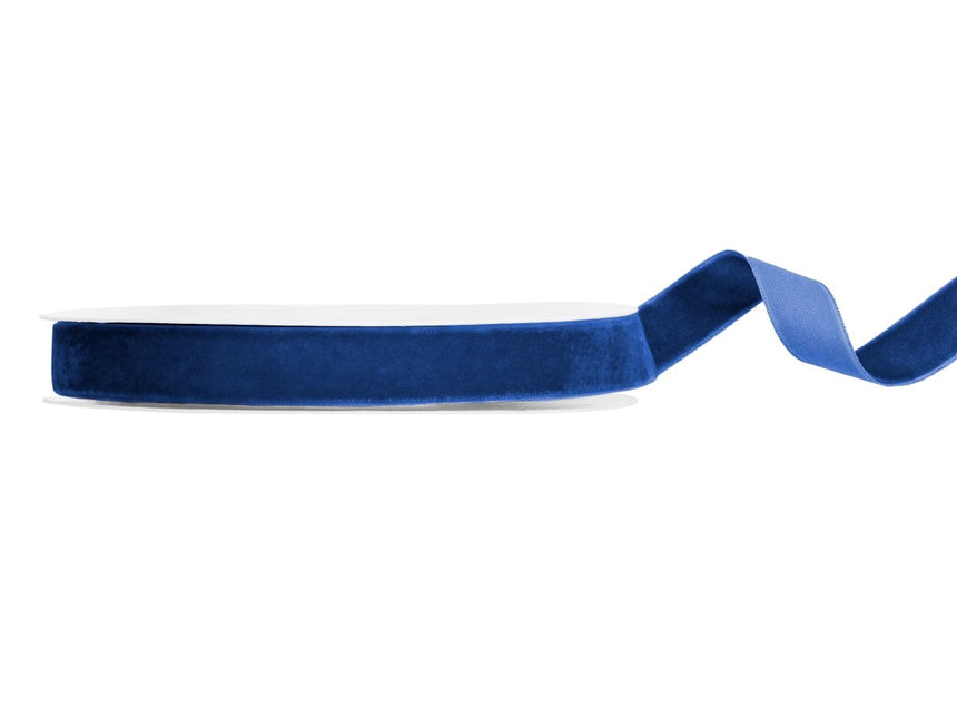 Blauwe Lint Velour 10m van Partydeco koop je bij Partywinkel