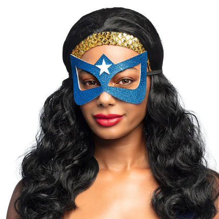 Blauwe Oogmasker Super Women van Boland koop je bij Partywinkel
