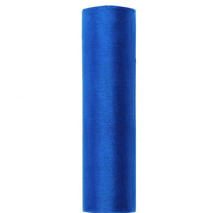 Blauwe Organza Stof 16cm 9m van Partydeco koop je bij Partywinkel