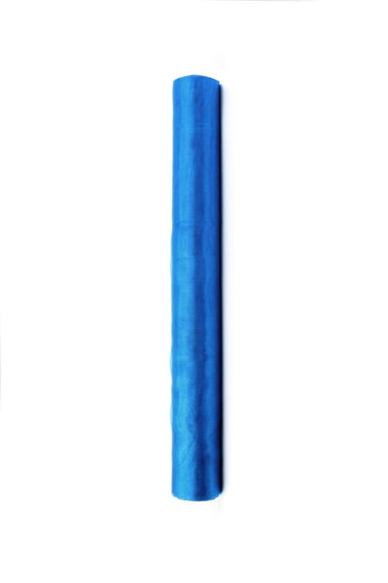 Blauwe Organza Stof 36cm 9m van Partydeco koop je bij Partywinkel