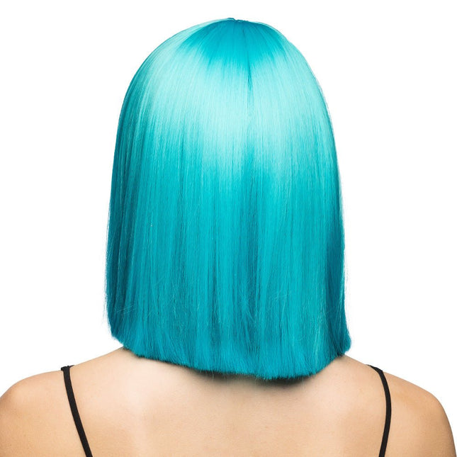 Blauwe Pruik Bob Met Pony van Boland koop je bij Partywinkel