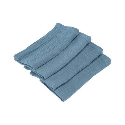 Blauwe Servetten Katoen 40cm 4st van CHAKS koop je bij Partywinkel