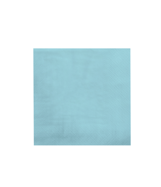 Blauwe Servetten Pastel 16,5cm 8st van Paper Dreams koop je bij Partywinkel