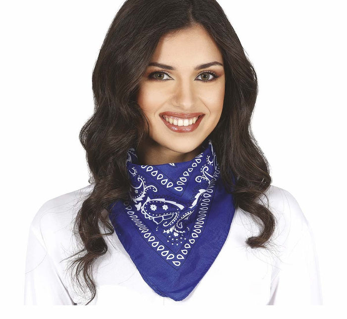 Blauwe Sjaal Bandana van Fiestas Guirca koop je bij Partywinkel