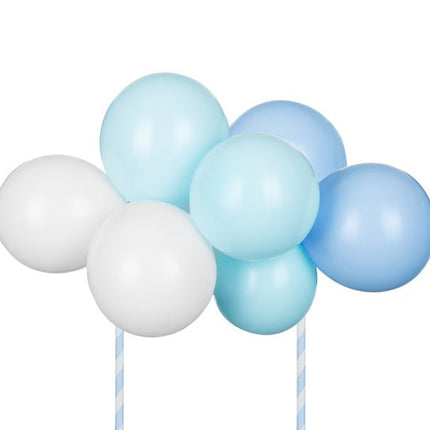 Blauwe Taarttopper Ballonnen 29cm van Partydeco koop je bij Partywinkel